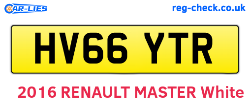HV66YTR are the vehicle registration plates.