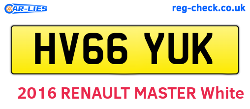 HV66YUK are the vehicle registration plates.