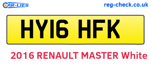 HY16HFK are the vehicle registration plates.
