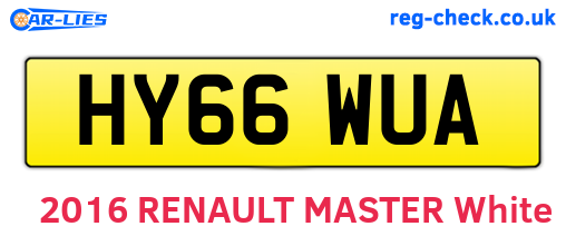 HY66WUA are the vehicle registration plates.