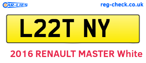 L22TNY are the vehicle registration plates.