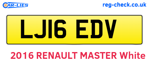 LJ16EDV are the vehicle registration plates.
