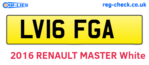 LV16FGA are the vehicle registration plates.