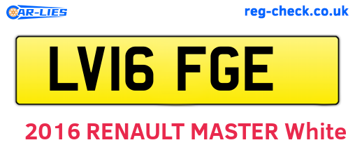 LV16FGE are the vehicle registration plates.