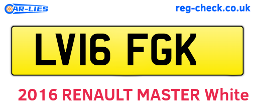 LV16FGK are the vehicle registration plates.