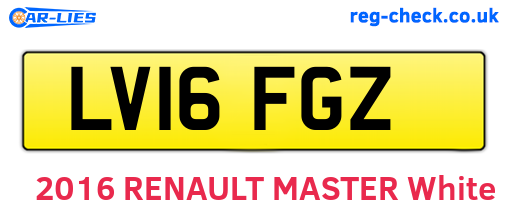 LV16FGZ are the vehicle registration plates.