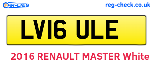 LV16ULE are the vehicle registration plates.