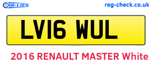 LV16WUL are the vehicle registration plates.