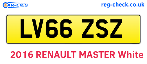 LV66ZSZ are the vehicle registration plates.