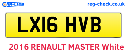 LX16HVB are the vehicle registration plates.