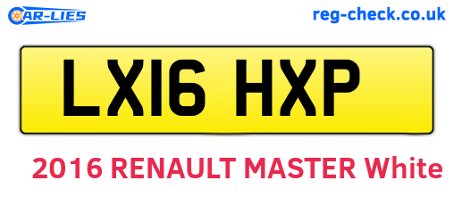 LX16HXP are the vehicle registration plates.