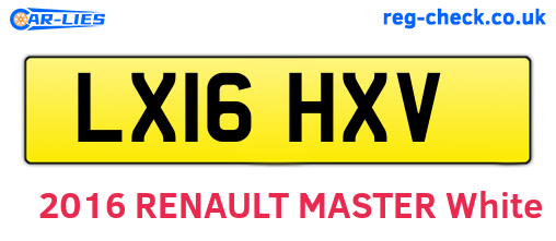 LX16HXV are the vehicle registration plates.