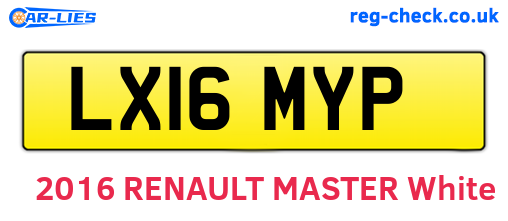 LX16MYP are the vehicle registration plates.
