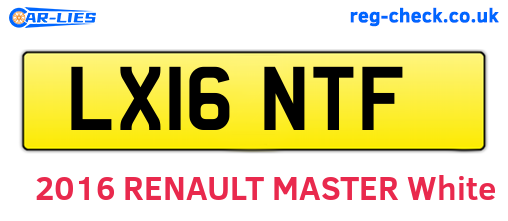 LX16NTF are the vehicle registration plates.