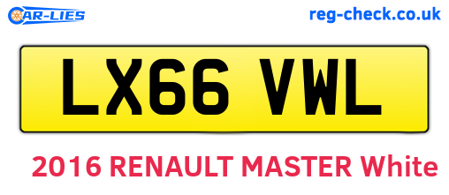 LX66VWL are the vehicle registration plates.