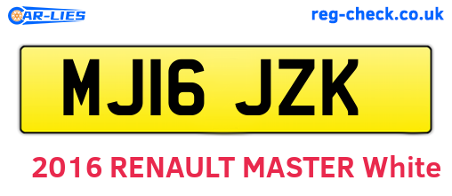 MJ16JZK are the vehicle registration plates.