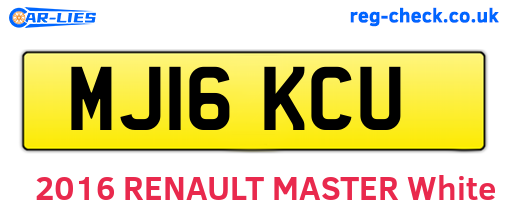 MJ16KCU are the vehicle registration plates.