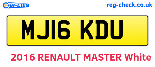 MJ16KDU are the vehicle registration plates.