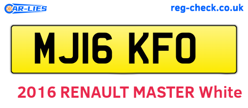 MJ16KFO are the vehicle registration plates.