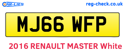 MJ66WFP are the vehicle registration plates.