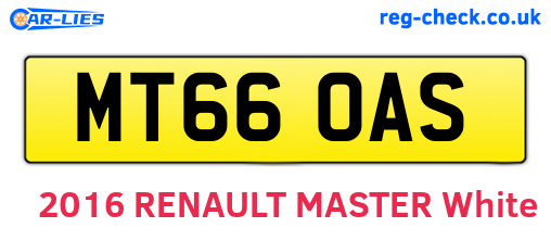 MT66OAS are the vehicle registration plates.