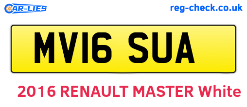 MV16SUA are the vehicle registration plates.