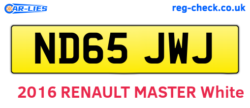 ND65JWJ are the vehicle registration plates.