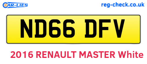 ND66DFV are the vehicle registration plates.