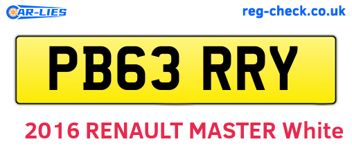 PB63RRY are the vehicle registration plates.