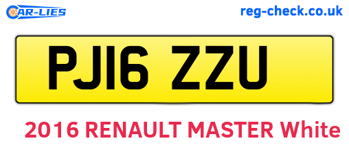 PJ16ZZU are the vehicle registration plates.