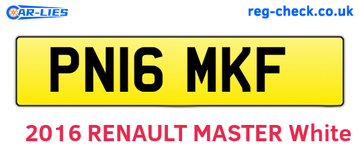 PN16MKF are the vehicle registration plates.