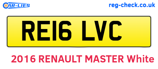 RE16LVC are the vehicle registration plates.