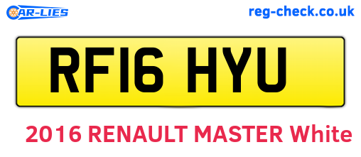 RF16HYU are the vehicle registration plates.