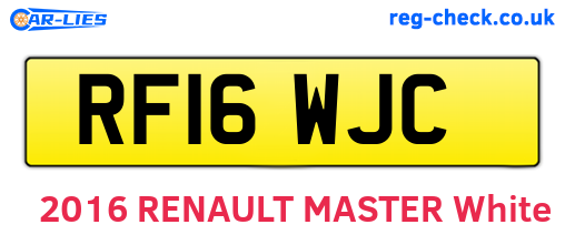 RF16WJC are the vehicle registration plates.