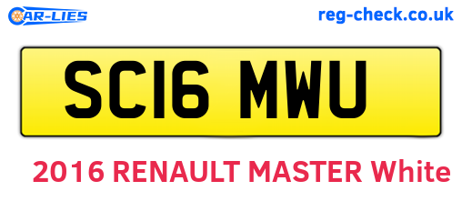SC16MWU are the vehicle registration plates.