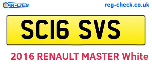 SC16SVS are the vehicle registration plates.