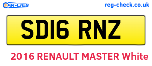 SD16RNZ are the vehicle registration plates.