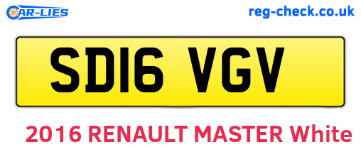 SD16VGV are the vehicle registration plates.