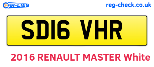 SD16VHR are the vehicle registration plates.
