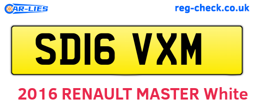 SD16VXM are the vehicle registration plates.