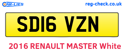 SD16VZN are the vehicle registration plates.