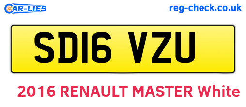 SD16VZU are the vehicle registration plates.