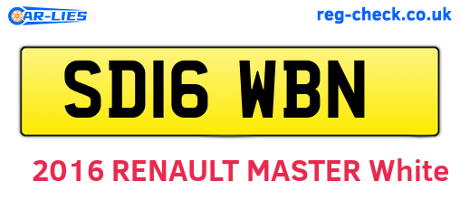 SD16WBN are the vehicle registration plates.