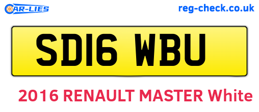 SD16WBU are the vehicle registration plates.