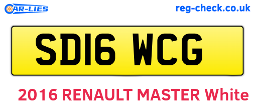 SD16WCG are the vehicle registration plates.