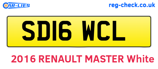 SD16WCL are the vehicle registration plates.