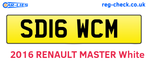 SD16WCM are the vehicle registration plates.