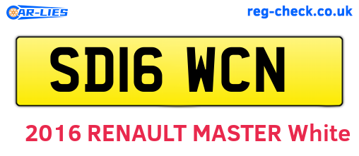 SD16WCN are the vehicle registration plates.