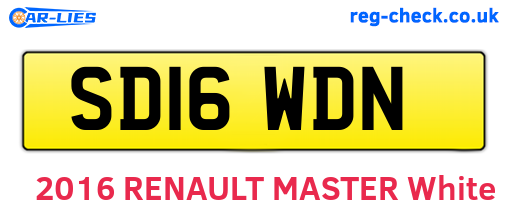SD16WDN are the vehicle registration plates.
