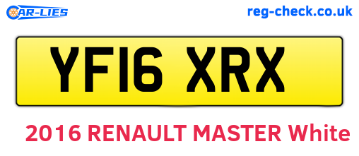 YF16XRX are the vehicle registration plates.